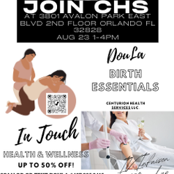 Centurion Health Services - Come in and meet your Avalon Doula. 50% of any Doula Service by attending. RSVP 407.205.2415