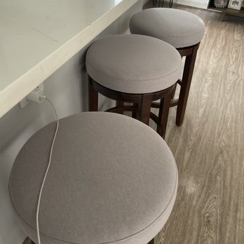 Bob Arkus Custom Upholstery - The newly covered bar stools! - Furniture Reupholstery Near Me - Honolulu, Hawaii Bob Arkus Custom Upholstery - The newly covered bar stools! - Furniture Reupholstery Near Me - Honolulu, Hawaii