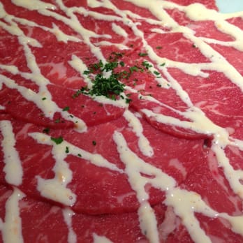Anjin - beef carpaccio. you eat it raw! yummmmn - Japanese Near Me - Costa Mesa, California Anjin - beef carpaccio. you eat it raw! yummmmn - Japanese Near Me - Costa Mesa, California