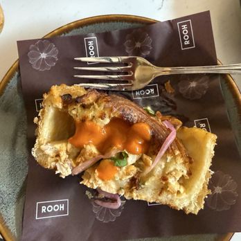 Rooh Columbus - Tandoori chicken croissant with provided sauce - Indian Near Me - Columbus, Ohio Rooh Columbus - Tandoori chicken croissant with provided sauce - Indian Near Me - Columbus, Ohio