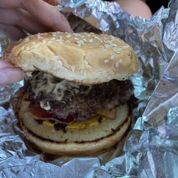 Five Guys - a hamburger wrapped in aluminum foil - Burgers Near Me - Marana, Arizona