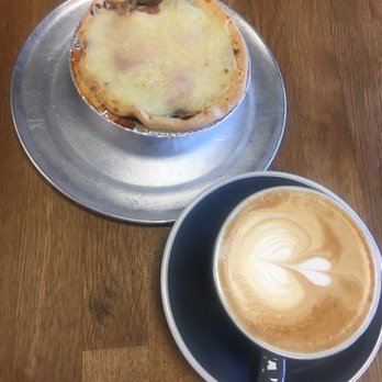 Waltzing Kangaroo - Steak and egg breakfast pie with a flat white hand crafted to perfection. - Bakeries Near Me - Fort Collins, Colorado