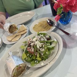 Maximos Gyro & Kabob - Veggie wrap with Small Greek Salad