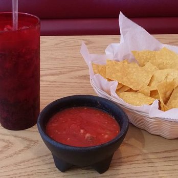 Cancun Grill and Cantina - Complimentary chips and salsa...and my soda. - Mexican Near Me - Urbandale, Iowa