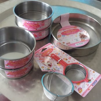 Daiso - everything is a dollar fifty cents; stainless steel cake pans and powder/flour sifters - Discount Store Near Me - Hacienda Heights, California Daiso - everything is a dollar fifty cents; stainless steel cake pans and powder/flour sifters - Discount Store Near Me - Hacienda Heights, California