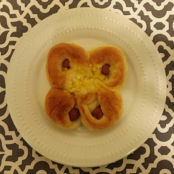 Asian Sweet Bakery - Yes, that IS hotdog, corn, and mayonnaise in this savory little thing. - Bakeries Near Me - Madison, Wisconsin Asian Sweet Bakery - Yes, that IS hotdog, corn, and mayonnaise in this savory little thing. - Bakeries Near Me - Madison, Wisconsin