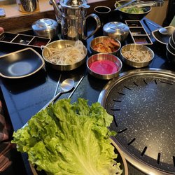 Baekjeong Korean BBQ - Table top with sides