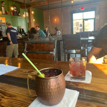 Chronicles Distilling - Blood orange mule (left) and a rosemary's fashioned - Distilleries Near Me - Cheyenne, Wyoming