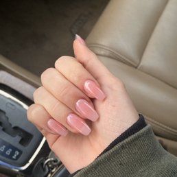 uv gel with tip extension. I really like them, Li was nice and took the time to be sure they were what I asked for. $65