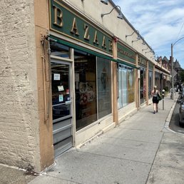 a storefront on a street corner a storefront on a street corner