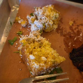 Riot BBQ - Esquites cornbread. I can't believe this has not always been a thing. - Barbeque Near Me - Denver, Colorado
