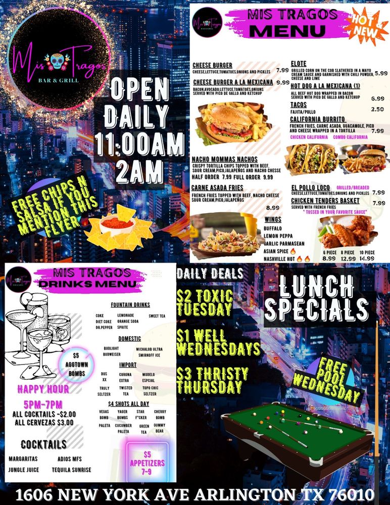 MIS TRAGOS BAR & GRILL Updated October 2024 1606 New York Ave