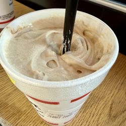 Cook Out - Chocolate peanut butter milkshake. I think they forgot the chocolate but it was still delicious.