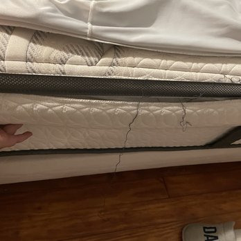 Mattress Firm Flint Township - The pillow top hanging over the actual mattress - Mattresses Near Me - Flint, Michigan