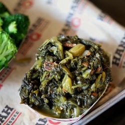Braised mustard greens