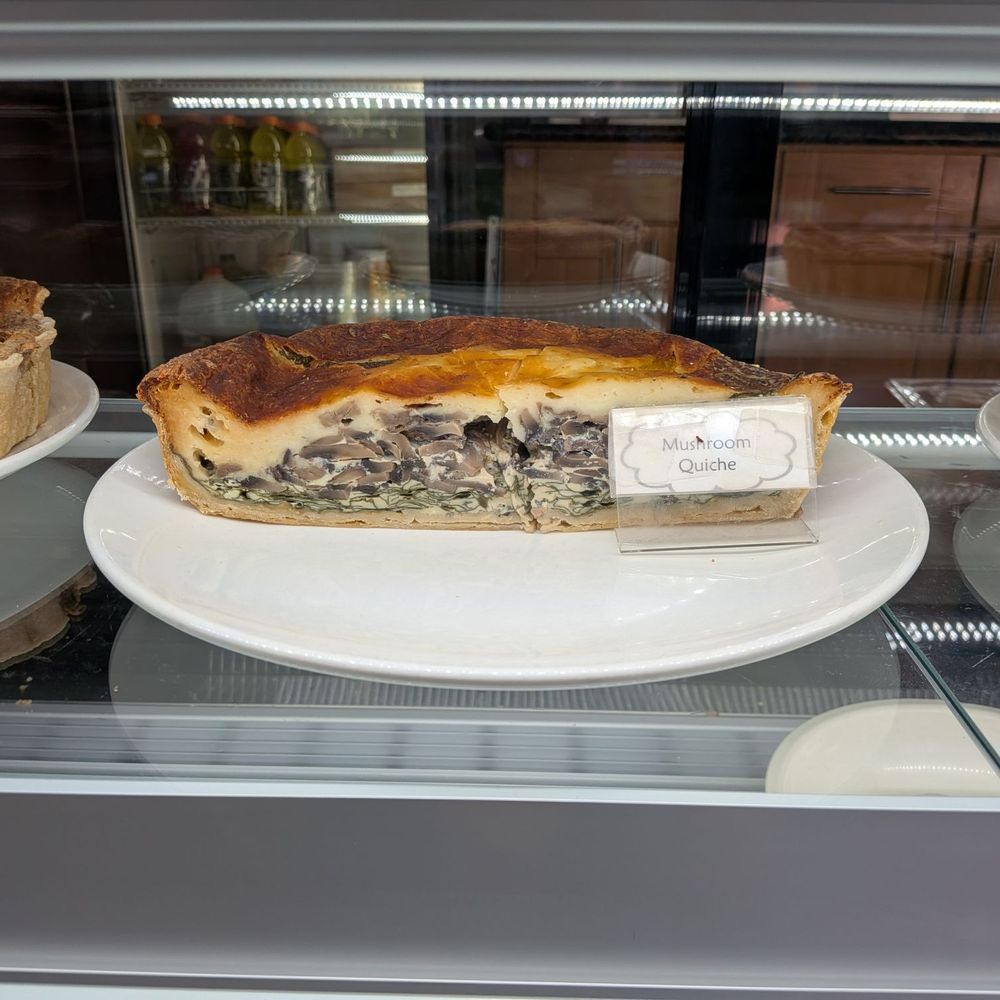 Orchard Valley Coffee - Mushroom quiche - Coffee & Tea Near Me - Campbell, California Orchard Valley Coffee - Mushroom quiche - Coffee & Tea Near Me - Campbell, California
