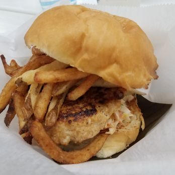 Frita Batidos - Chicken Frita with side of Tropical Slaw. Flavorful and filling! - Cuban Near Me - Ann Arbor, Michigan