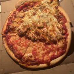 Cheese and sausage slid in transit JUST A BIT