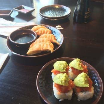 SushiStop Pasadena - Chicken gyoza and avocado tuna roll. - Sushi Bars Near Me - Pasadena, California SushiStop Pasadena - Chicken gyoza and avocado tuna roll. - Sushi Bars Near Me - Pasadena, California