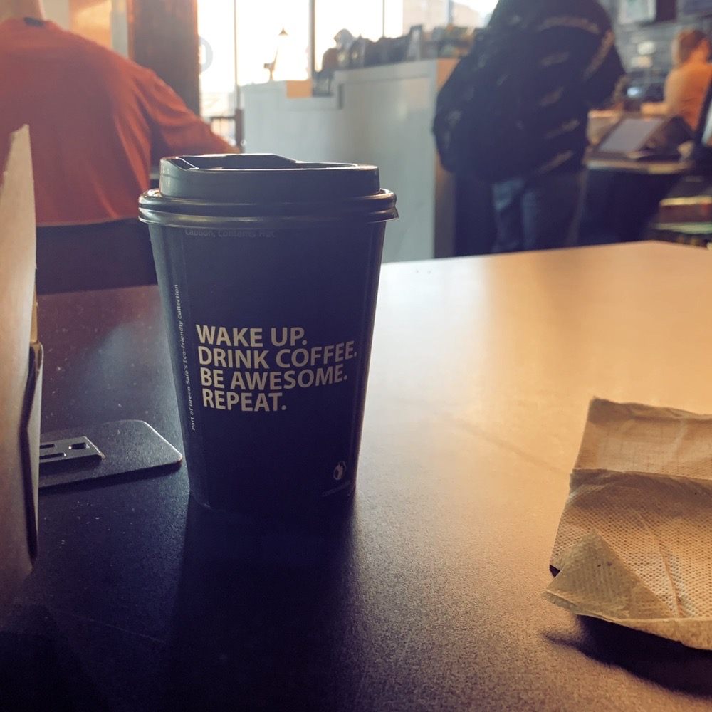 Small black coffee at Birmingham Roast