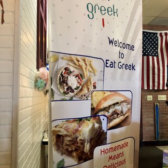 Eat Greek - Sign near our table. - Mediterranean Near Me - Lewis Center, Ohio Eat Greek - Sign near our table. - Mediterranean Near Me - Lewis Center, Ohio