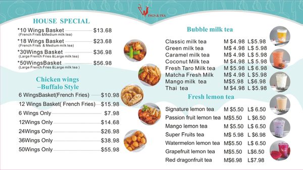 Menu photo 4 Wings&Tea Wilton Manors, FL