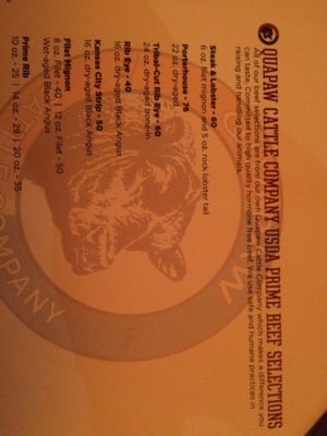 Menu photo 6 Red Oak Steakhouse Quapaw, OK Menu photo 6 Red Oak Steakhouse Quapaw, OK