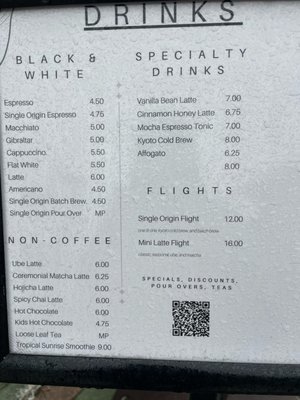 Menu photo 5 1 Oz Coffee Huntington Beach, CA