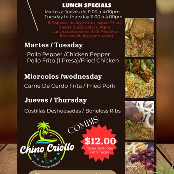 Chino Criollo - Chinese Near Me - Harrisonburg, Virginia Chino Criollo - Chinese Near Me - Harrisonburg, Virginia