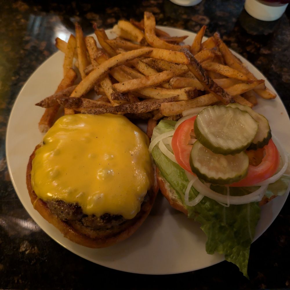 Infinity Hall/ Sidebar - Cheese Burger w/ hand cut fries - American Near Me - Fraser, Michigan
