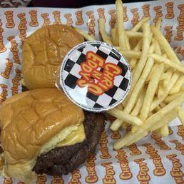 Triple Patty Slider Chris's way (bottom) Signature Double Patty & Cheese Slider (top) Triple Patty Slider Chris's way (bottom) Signature Double Patty & Cheese Slider (top)