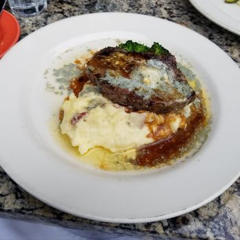 Margaux's Restaurant - Sirloin Steak with blue cheese. Delicious. - New American Near Me - Raleigh, North Carolina Margaux's Restaurant - Sirloin Steak with blue cheese. Delicious. - New American Near Me - Raleigh, North Carolina