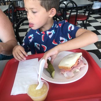 Chef's Cafe - 1/2 ham and cheese with chunky applesauce and a pickle - Delis Near Me - Cincinnati, Ohio