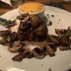 Martys Place North - 8 ounce filet with mushrooms and scallop potatoes