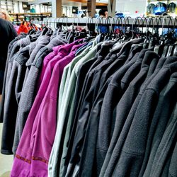 The North Face Cincinnati Premium Outlets - Racks and racks of fleece jackets