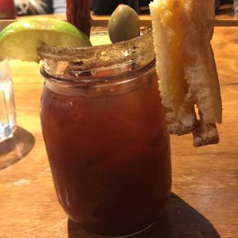 McRae's - Feature Caesar: garnished with an olive, pepperoni stick and grilled cheese slice - American Near Me - Victoria, British Columbia McRae's - Feature Caesar: garnished with an olive, pepperoni stick and grilled cheese slice - American Near Me - Victoria, British Columbia