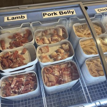 Stone Age Korean BBQ - freezer with lamb, pork belly, chicken - Korean Near Me - Chattanooga, Tennessee Stone Age Korean BBQ - freezer with lamb, pork belly, chicken - Korean Near Me - Chattanooga, Tennessee