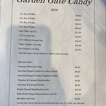 Garden Gate Candy - 2019 prices - Chocolatiers & Shops Near Me - Salt Lake City, Utah Garden Gate Candy - 2019 prices - Chocolatiers & Shops Near Me - Salt Lake City, Utah