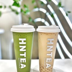 HNTea Organic Tea House - Premium Matcha Soy Latte and Golden Black Tea Latte