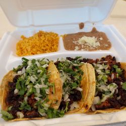 Cilantro Taco Grill - Tortilla Factory - Chorizo taco meal