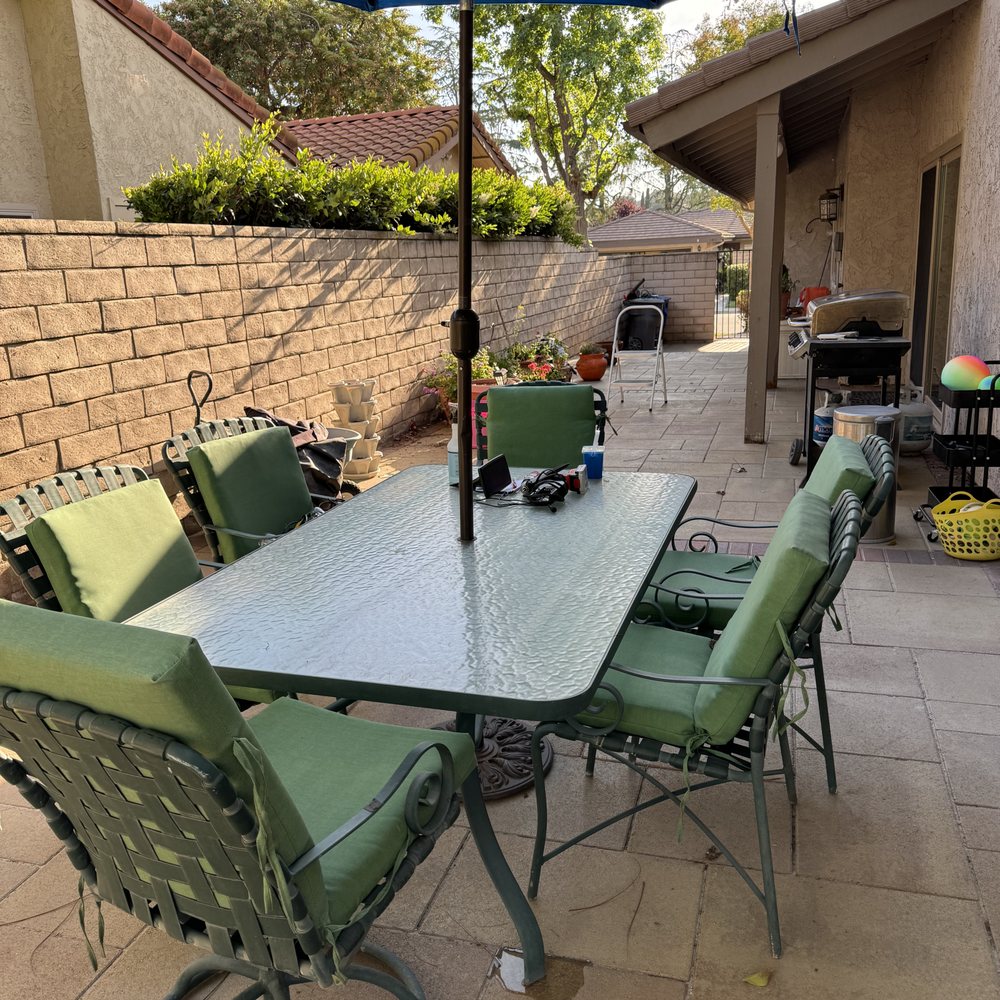 Relaxing, open space with new retaining wall and butterfly garden
