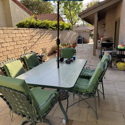 Relaxing, open space with new retaining wall and butterfly garden Relaxing, open space with new retaining wall and butterfly garden