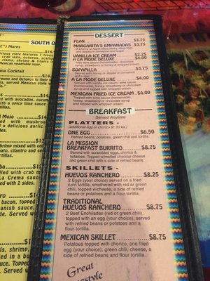 Menu photo 5 La Mission Peyton, CO