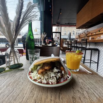 La Ñapa - Pabellón Arepa / Passion Fruit Margarita - Tapas Bars Near Me - Brooklyn, New York