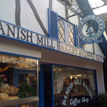 Danish Mill Bakery - View of the sign from the street - Bakeries Near Me - Solvang, California Danish Mill Bakery - View of the sign from the street - Bakeries Near Me - Solvang, California