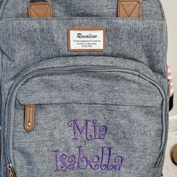 Bullshirt - Embroidered wording on Diaper Bag