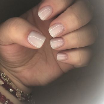 French Nails - Kim's amazing work. Polygel - Nail Salons Near Me - Signal Hill, California