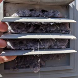 Tim The Tool Man - The dryer duct build up can be seen here, not only is dangerous and might cause a fire, but prevents air flow and increases dry times.
