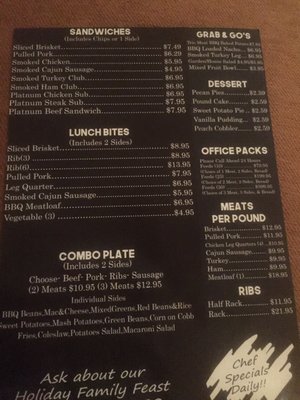 Menu photo 5 Platnum BBQ Little Rock, AR