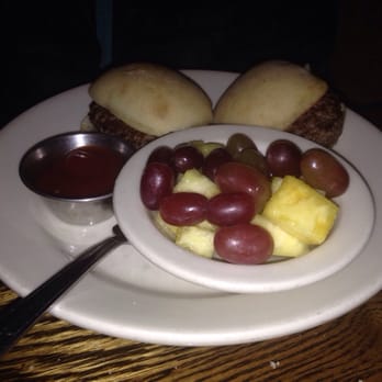 Chester's Kitchen and Bar - Kids hamburger sliders with fruit. - New American Near Me - Rochester, Minnesota